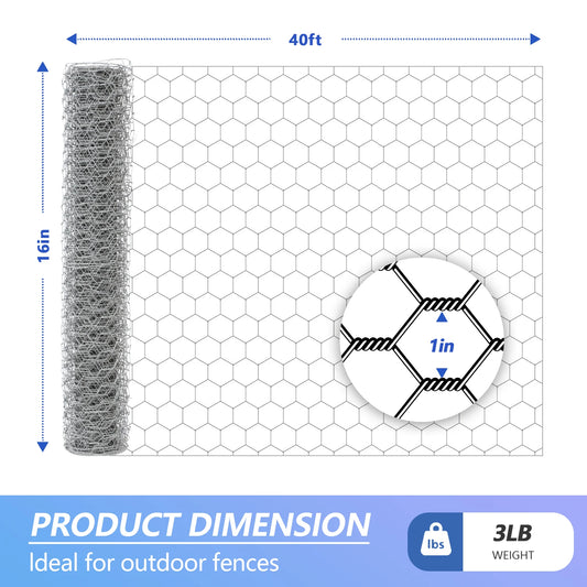 1 Inch 40 ft 16inch High Galvanized Widely Application: Each Chicken Wire Mesh Is Easy to Cut Ágatha magazine